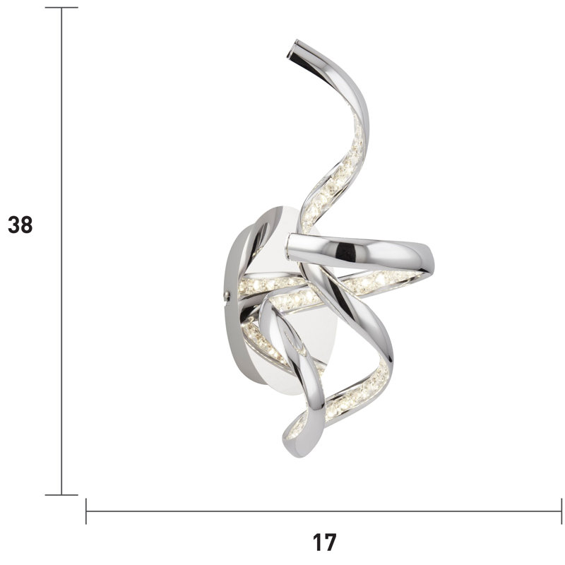 Mild Steel LED Flush Mounted Sconce