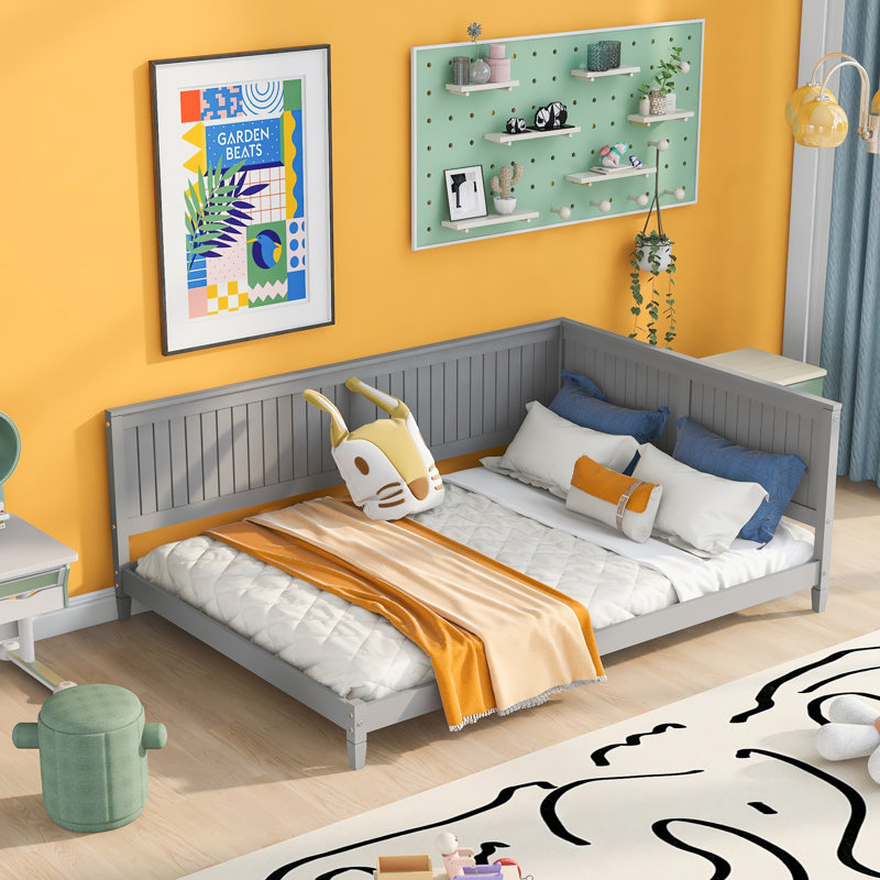 Corner Daybed, Gray, Full/Double