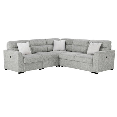 Canapé modulaire en nickel avec 3 coussins 9401