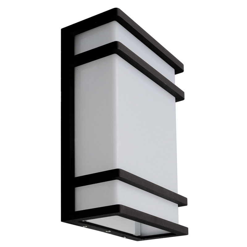 3cct Led Wall Scone Square Light, Matte Black