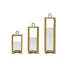 Ensemble de 3 lanternes porte-bougie dorées