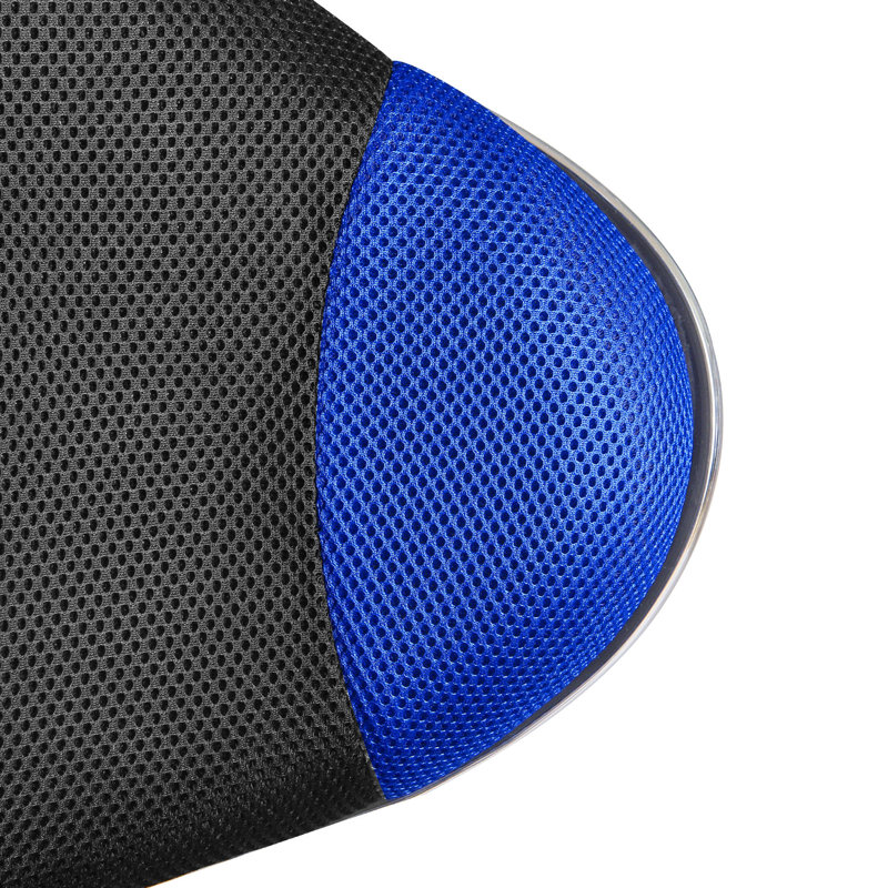 Aldous 360° Swivel Writing Office Task Chair with Mesh Back and Adjustable Height, Black/Blue