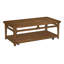 Table basse Branscum en noyer de style Mid-Century avec tablette ouverte et roulettes