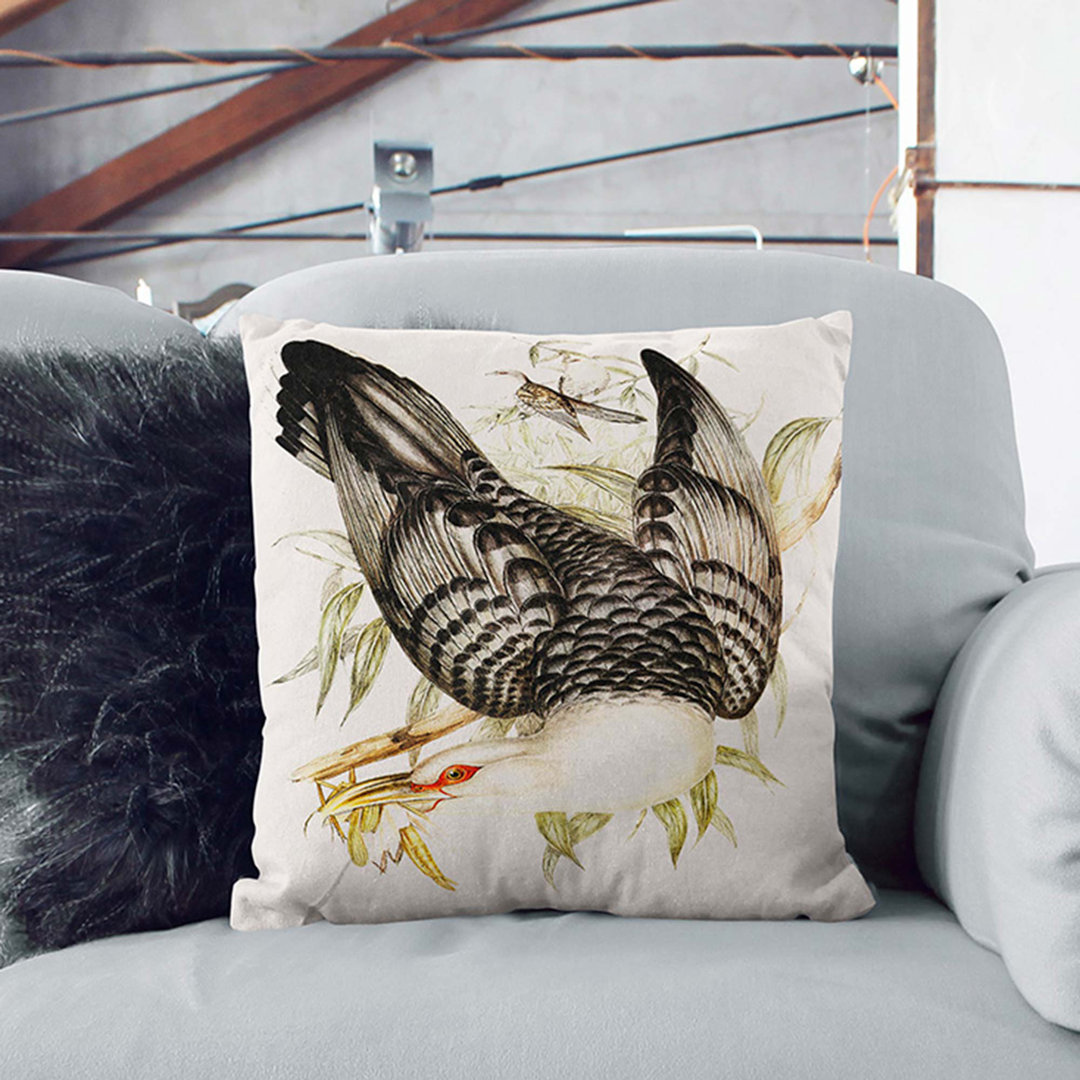 Channel Bill Cuckoo by Elizabeth Gould Cushion with Filling