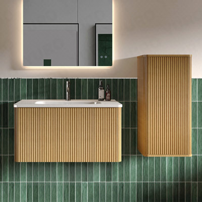 Bathroom Floating Side Cabinet, Wall-Mounted Storage Cabinet
