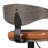 Brown Poplar Swivel Bar Stool with Footrest and Open Backrest