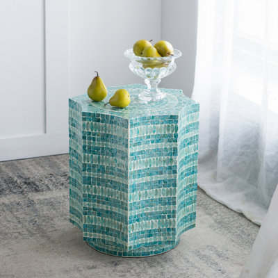 Stool with Capiz Design
