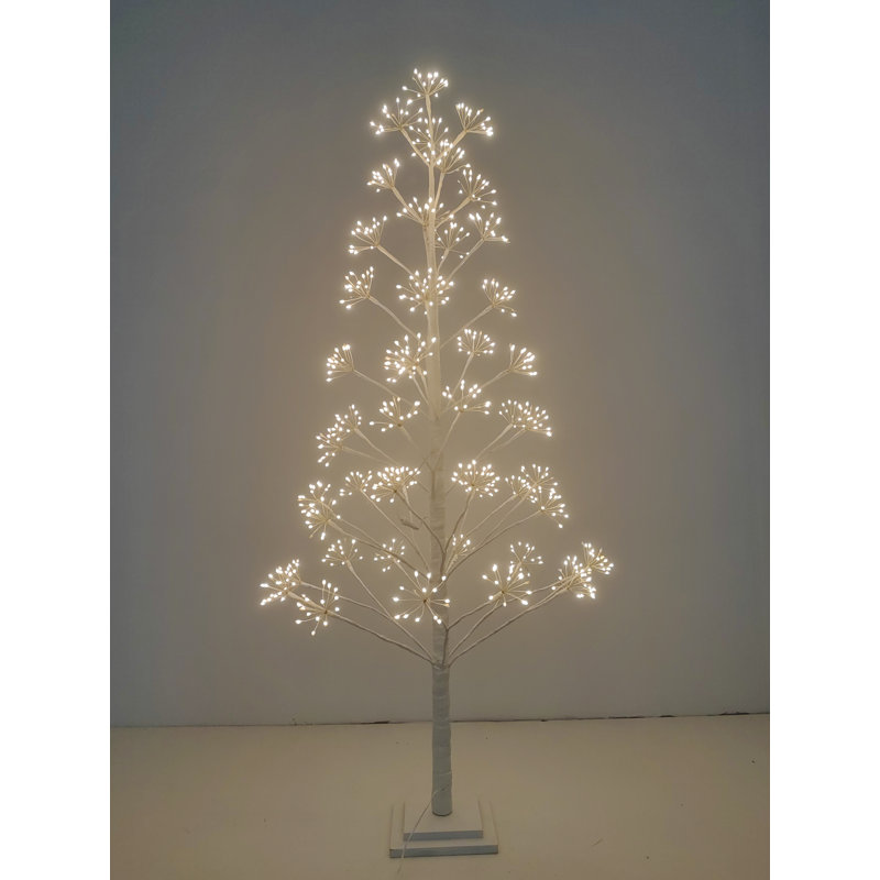 5ft White LED Cluster Tree with 720 Warm White LEDs Indoor Use Only