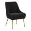 Chaise d'appoint en velours noir et or-1736600445