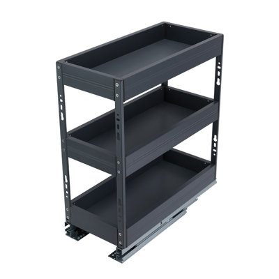3-Tier Kitchen Cabinet Pull Out Aluminium Shelf