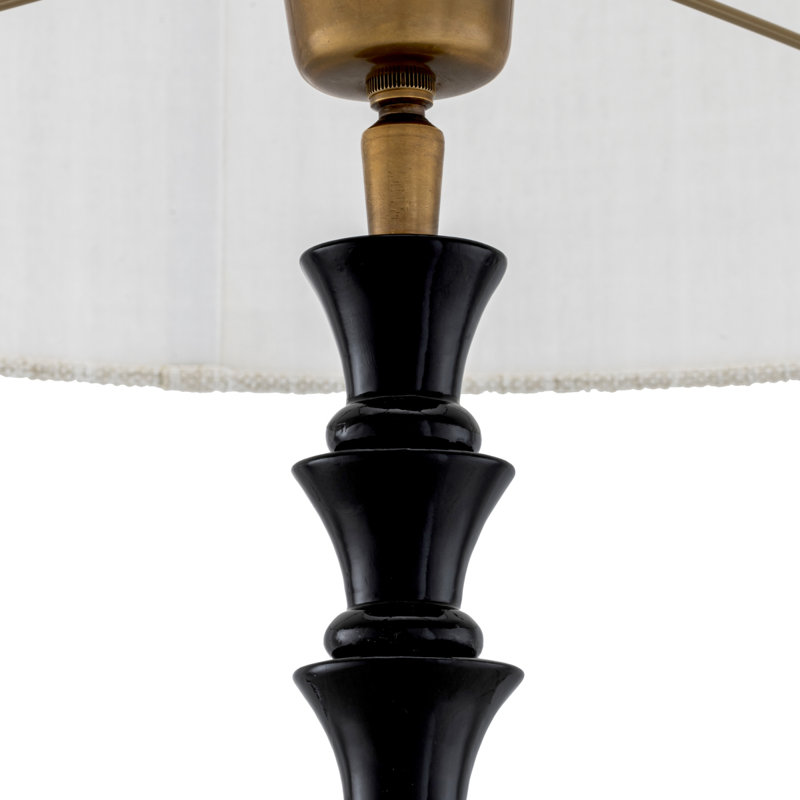 Table Lamp, Black, Beige