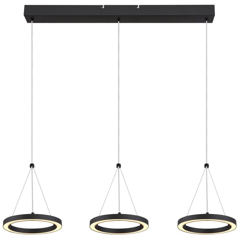 1 - Light Matte Black LED Pendant