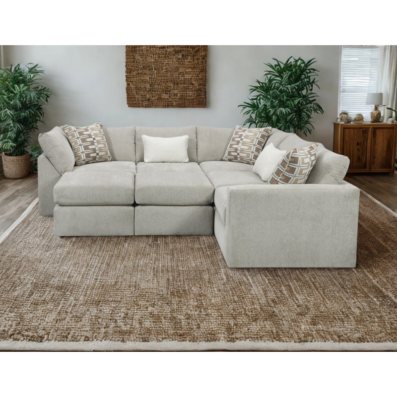 Nolte Pebble 7-pc Modular With Ottomans