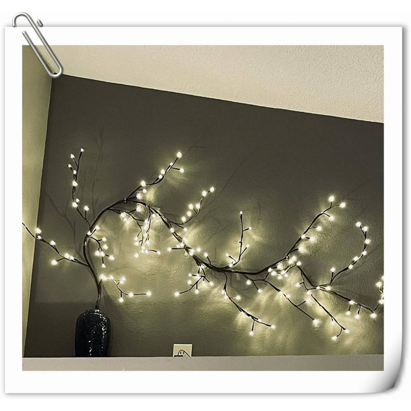 Vines For Home Decor With Remote Control On\/Off Timmer Dim,Christmas Decorations Artificial Tree Branches With 144 Leds Enchanted Willow Vine For Indoor Walls Bedroom Décor(1PCS)