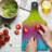 Ambesonne Abstract Tempered Glass Cutting Board Modern Mosaic Multicolor