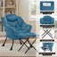 Upholstered Armchair with Footstool-1597684786