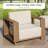 All Weather Wicker Outdoor Patio Chair with Ottomans (Set of 2)