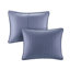 Courtepointe en coton doux et rembourré en bleu marine pour lit simple / simple TG réversible et tissu