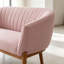 Causeuse Mid-Century moderne avec coutures en canaux