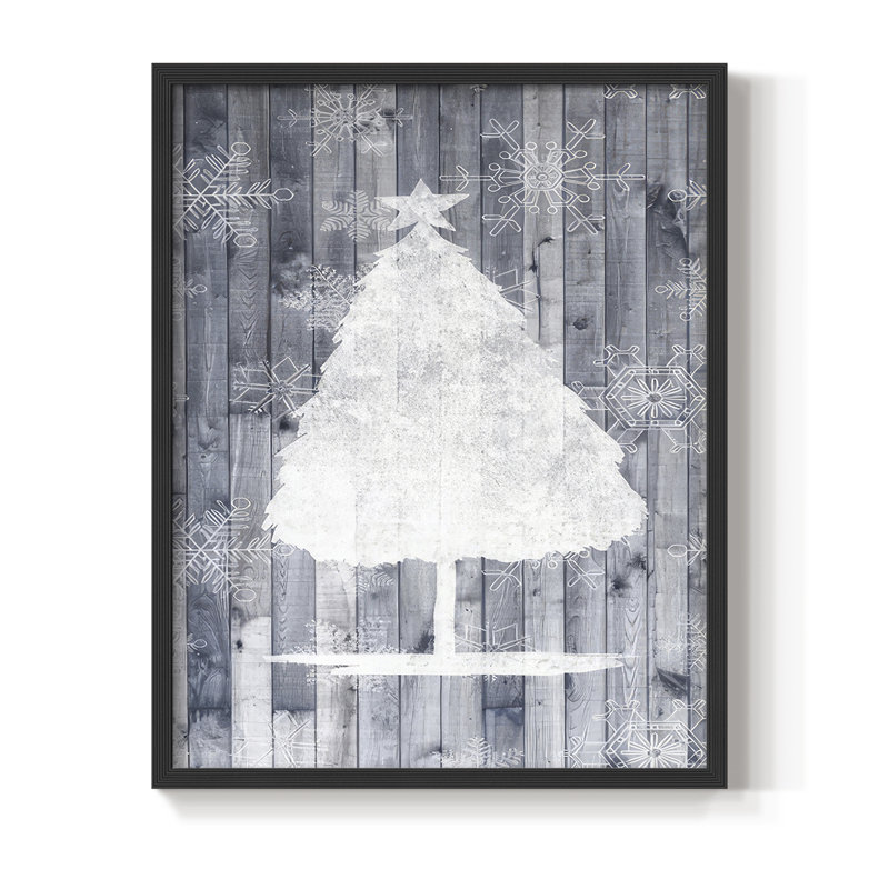 Reproduction encadrée sophistiquée de la collection B - bois massif, Noir, noir, noir, noir, H 15 po x l 12 po