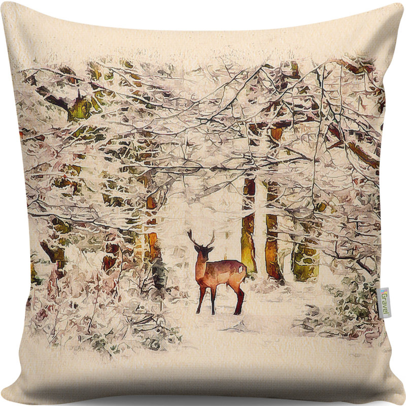 Coussin lavable de qualité supérieure, 17,0 x 17,0 pouces, 50% coton / 50% polyester, rembourrage en silicone, fermeture à glissière dissimulée | Doux, confortable et repassable | Parfait pour la décoration intérieure, le salon et la chambre à cou
