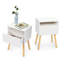 Table de chevet moderne 2 pièces, table basse de chambre à coucher avec tiroirs, tablettes, meubles de chevet de salon
