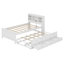 Lit plateforme simple en bois avec lit gigogne, 3 tiroirs et port USB-500320054