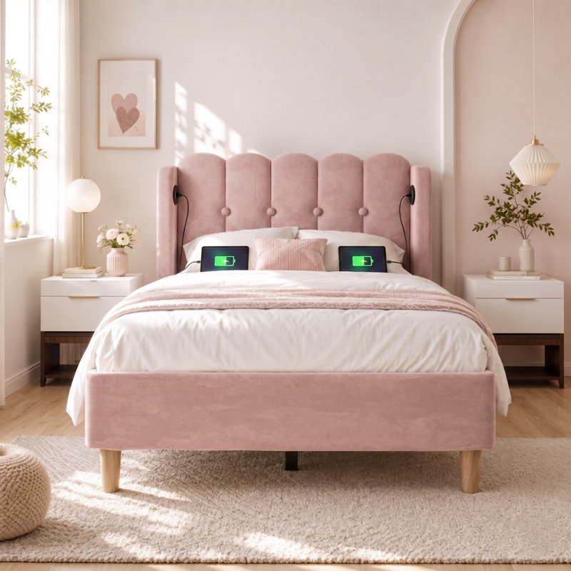 Single (3') Bed Frame, Pink