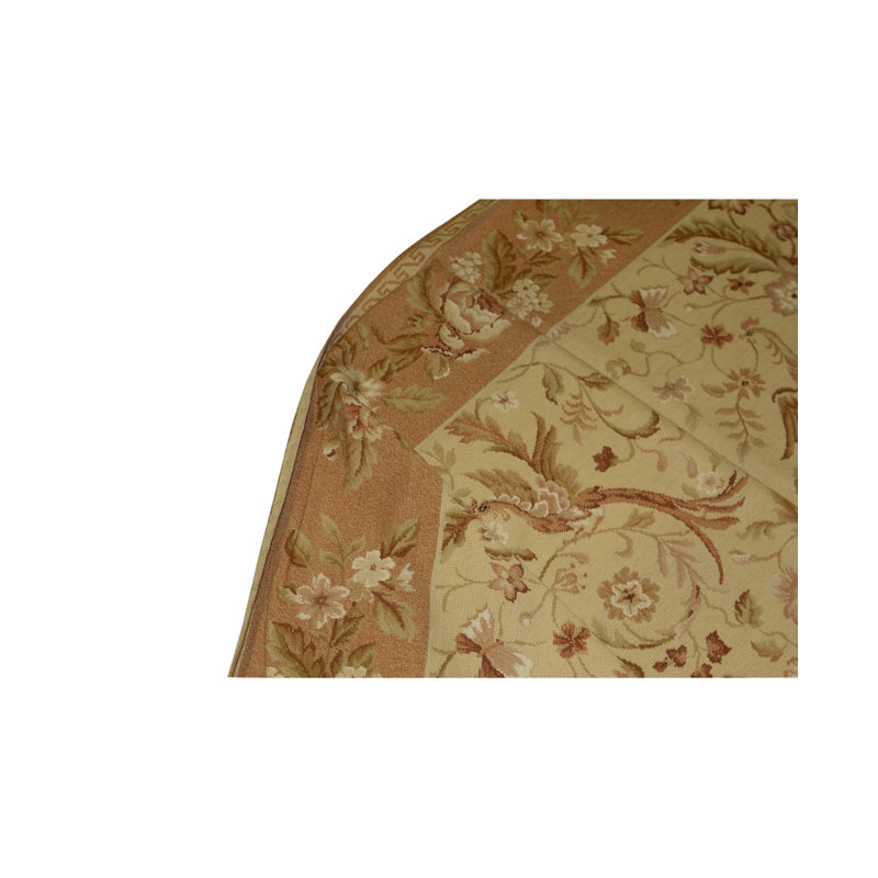 Hand-Knotted High-Quality Area Rug in Brown/Beige