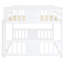 Lit superposé double blanc avec construction solide pour la durabilité, espace pour les chambres, convient à deux matelas dans une structure en bois de pin, améliore l'espace de la chambre à coucher, comprend et comprend-1055217089