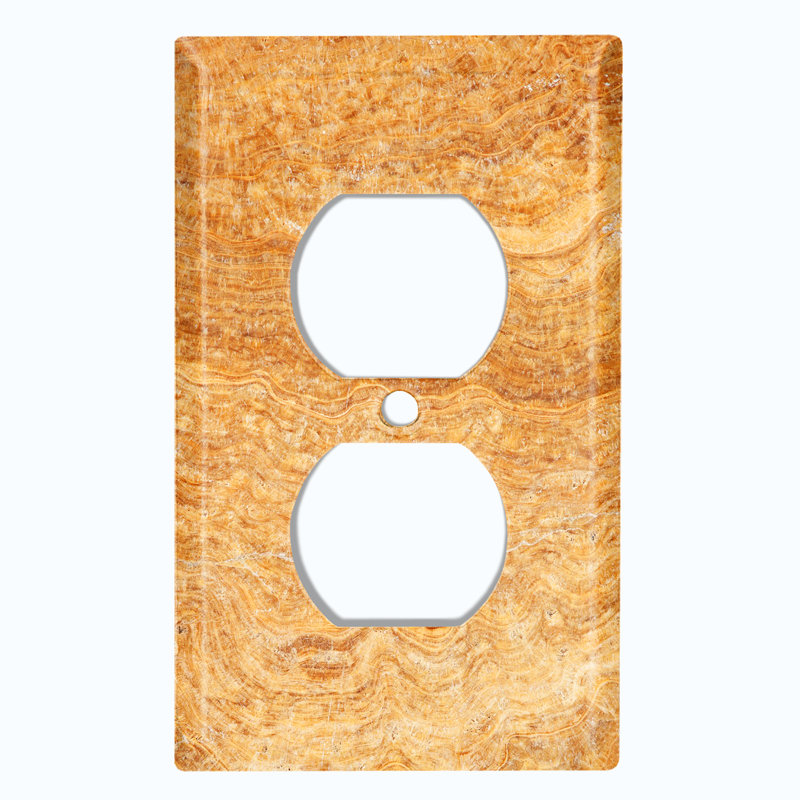 Patterned 1 - Gang Duplex Outlet Standard Wall Plate