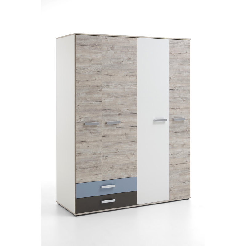 Cothran 4 Door Manufactured Wood Wardrobe