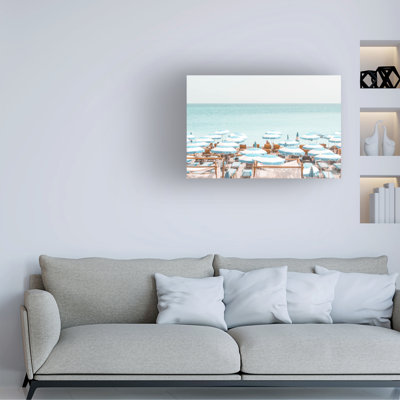 Œuvre bolognaise, bleu sur toile, Riviera bleue