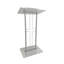 Podium assemblé Fixturedisplays® pour plancher, croix, acier et panneau de fibres à densité moyenne - Argent 119759 - Podium assemblé