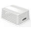 Ensemble de 6 paniers de rangement en plastique tissé blanc