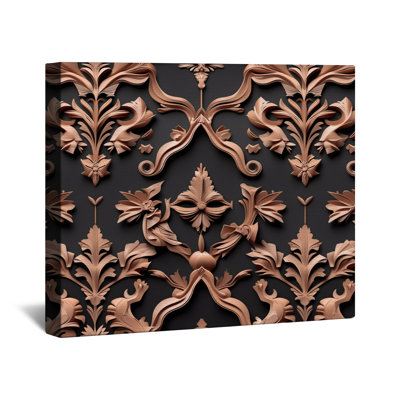 Toile de galerie damassée ornée en bronze de plusieurs tailles