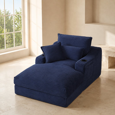 Canapé à compression moderne de 47,24 pouces avec coussins à double couche, accoudoirs ergonomiques en forme de S, sièges profonds, porte-gobelets, poches de rangement latérales et coussin lombaire en coton pour le salon, la chambre à coucher, l’appartement et le bureau à domicile