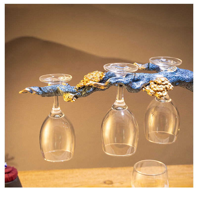 Support pour bouteilles de vin et verre de table Cambra - bleu