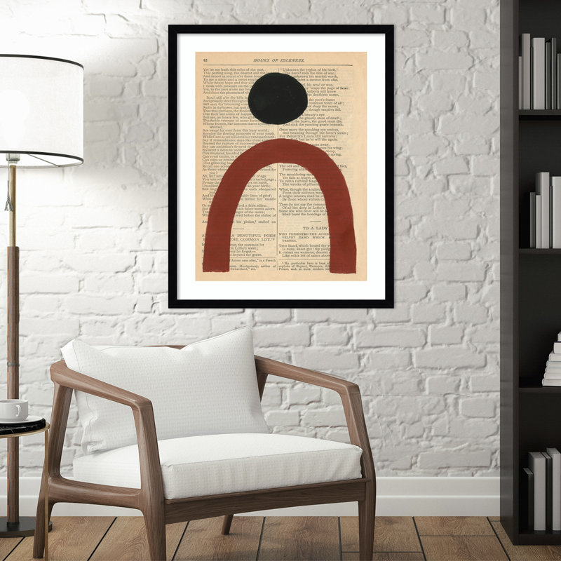 Modern Prose VI by W. Stramel, 29.38" H x 23.38" W x 0.88" D, Black Framed Paper