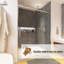 Porte de douche coulissante simple sans cadre l 48 po x H 76 po-84790867