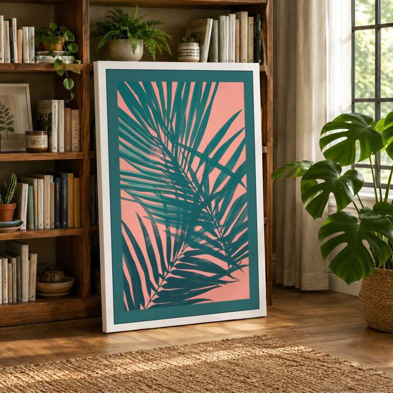 Palms Tropical - Wrapped Canvas, Black Border, 24x16 - 61.0 x 40.6 cm