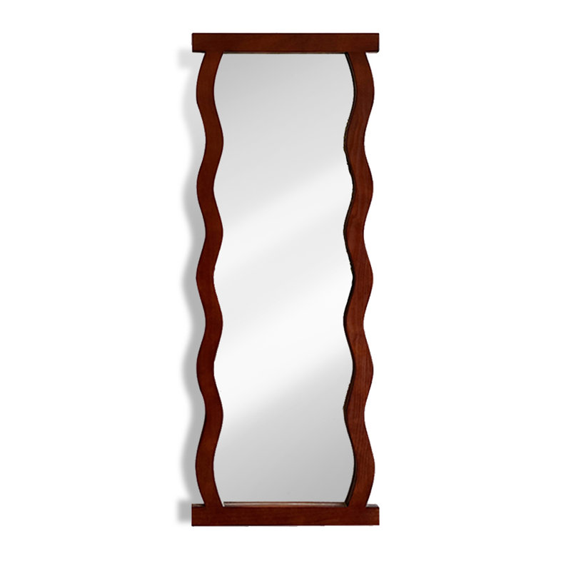 Medieval-Style Pine Frame Wall-Mounted Full-Length Mirror, 62.99” x 23.62”