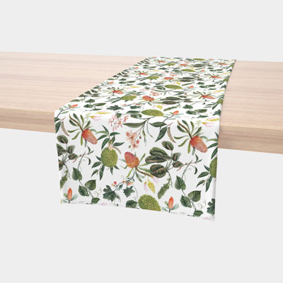 Garlyn Flowers and Leaves Table Runner