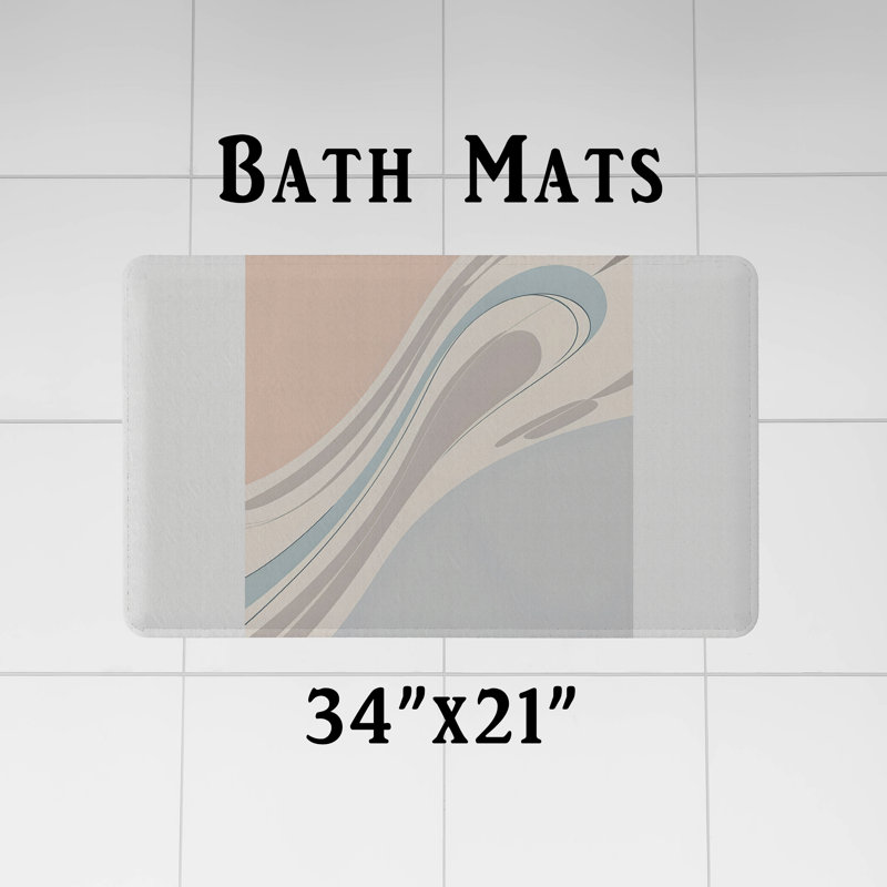 Rideau de douche avec tapis de bain, H 70 po x l 93 po