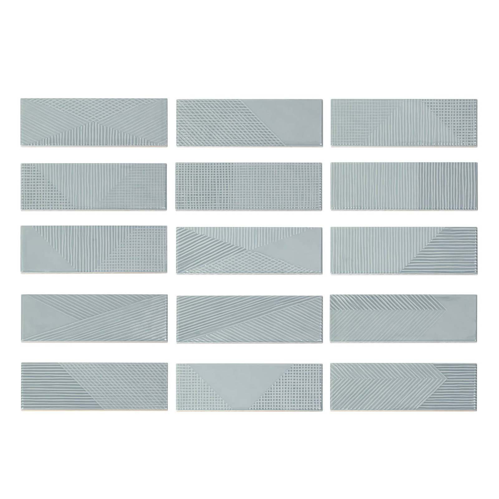 Archer 2" x 8" Ceramic Brick Look Subway Tile (5.38 sq. ft. / case), Ash Blue
