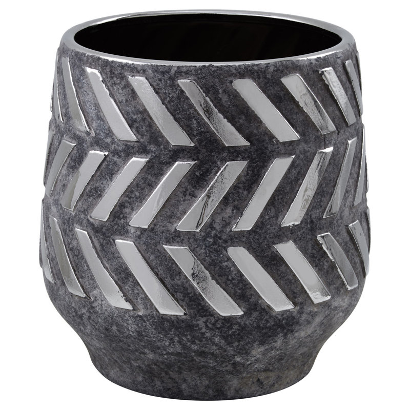 Barb Ceramic Cachepot, 20cm H x 20cm W x 20cm D