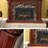 Retro simulation electronic fireplace TV stand