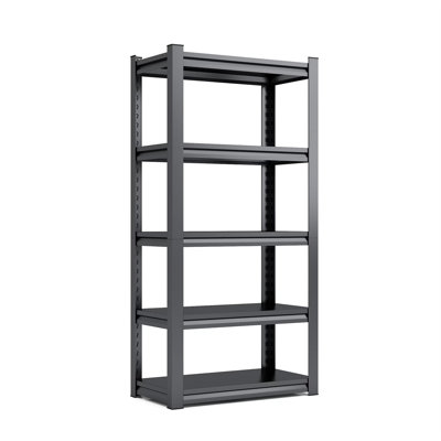 72"H 5 Tier Metal Shelves For Storage Garage