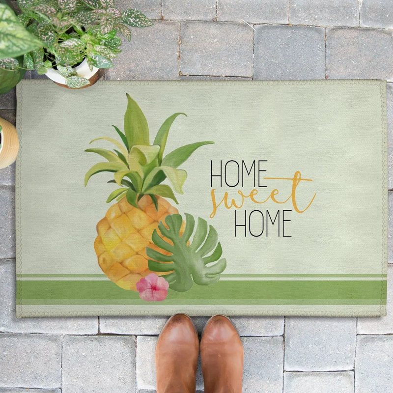 Tapis d'extérieur Pineapple Home Sweet Home, L 18 po x L 30 po