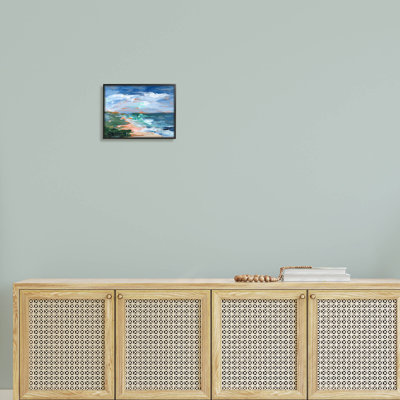 " Crashing Beach Waves Abstract Scene " by Ethan Harper